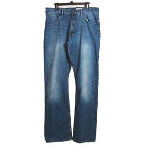 Wrangler Relaxed Bootcut Jeans Men’s 36x34 Medium Wash High Rise Comfort Stretch